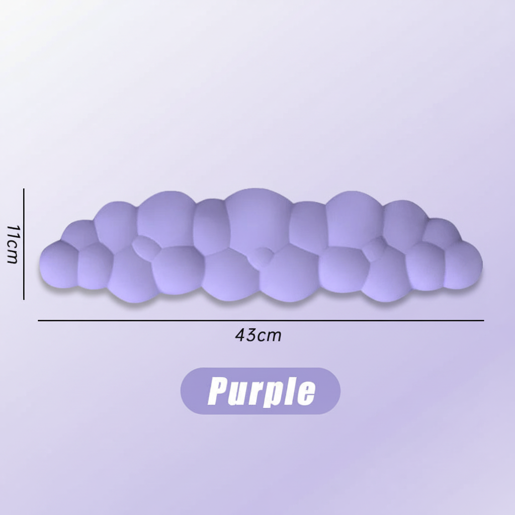 Repose-poignet violet sur fond lilas