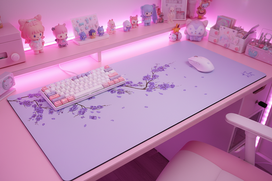 Tapis de Souris Gaming XXL Sakura - Fleurs de Cerisier Kawaii 300x700mm