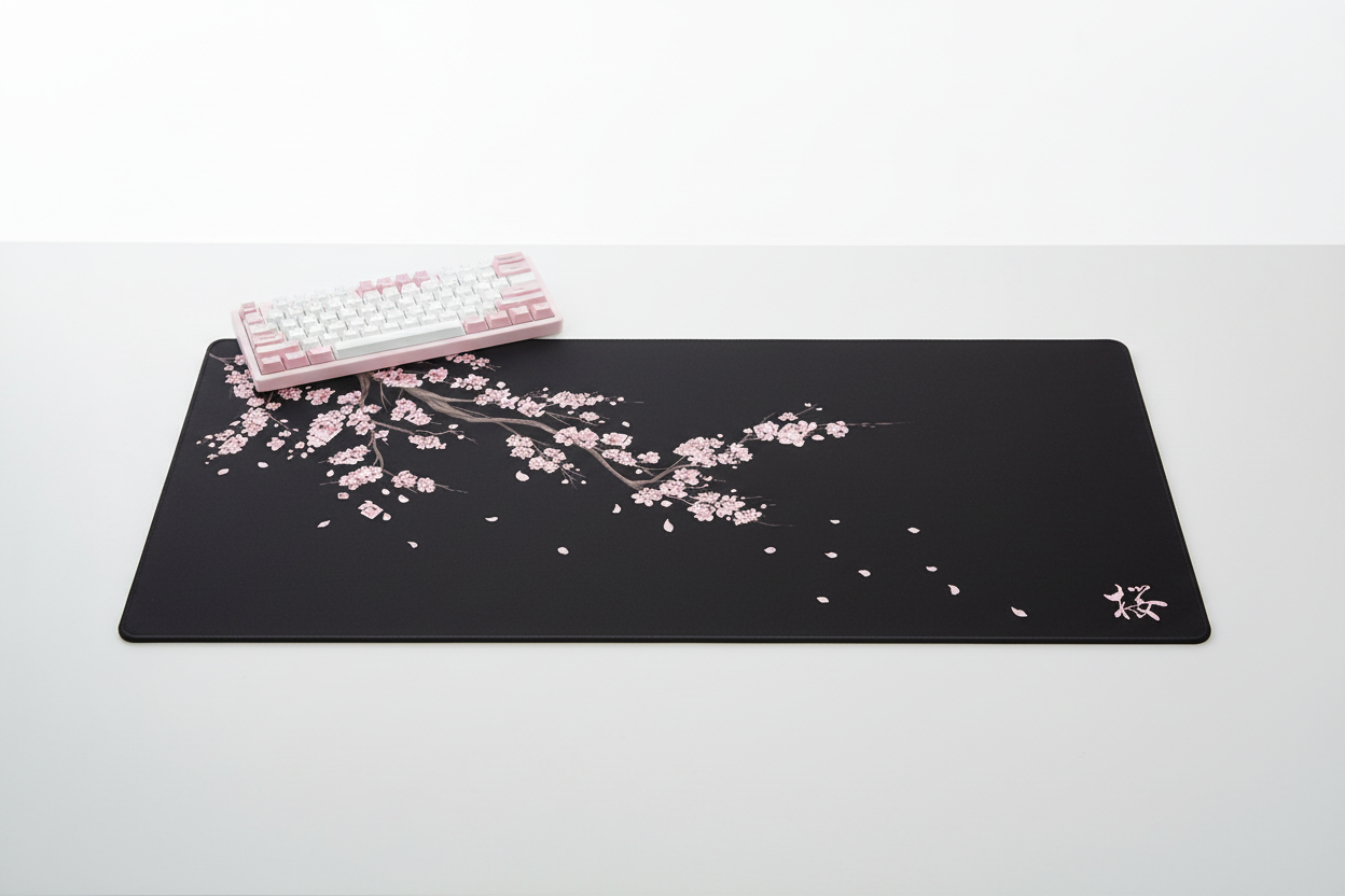 Tapis de Souris Gaming XXL Sakura - Fleurs de Cerisier Kawaii 300x700mm