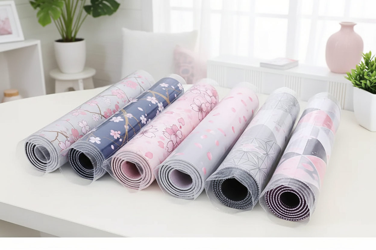 Tapis Sakura roulés