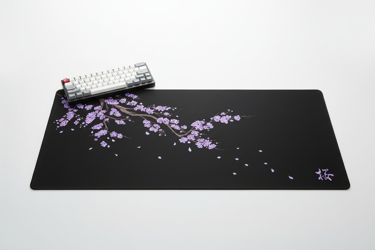 Tapis de Souris Gaming XXL Sakura - Fleurs de Cerisier Kawaii 300x700mm